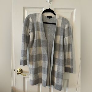 1. State brand fuzzy long cardi